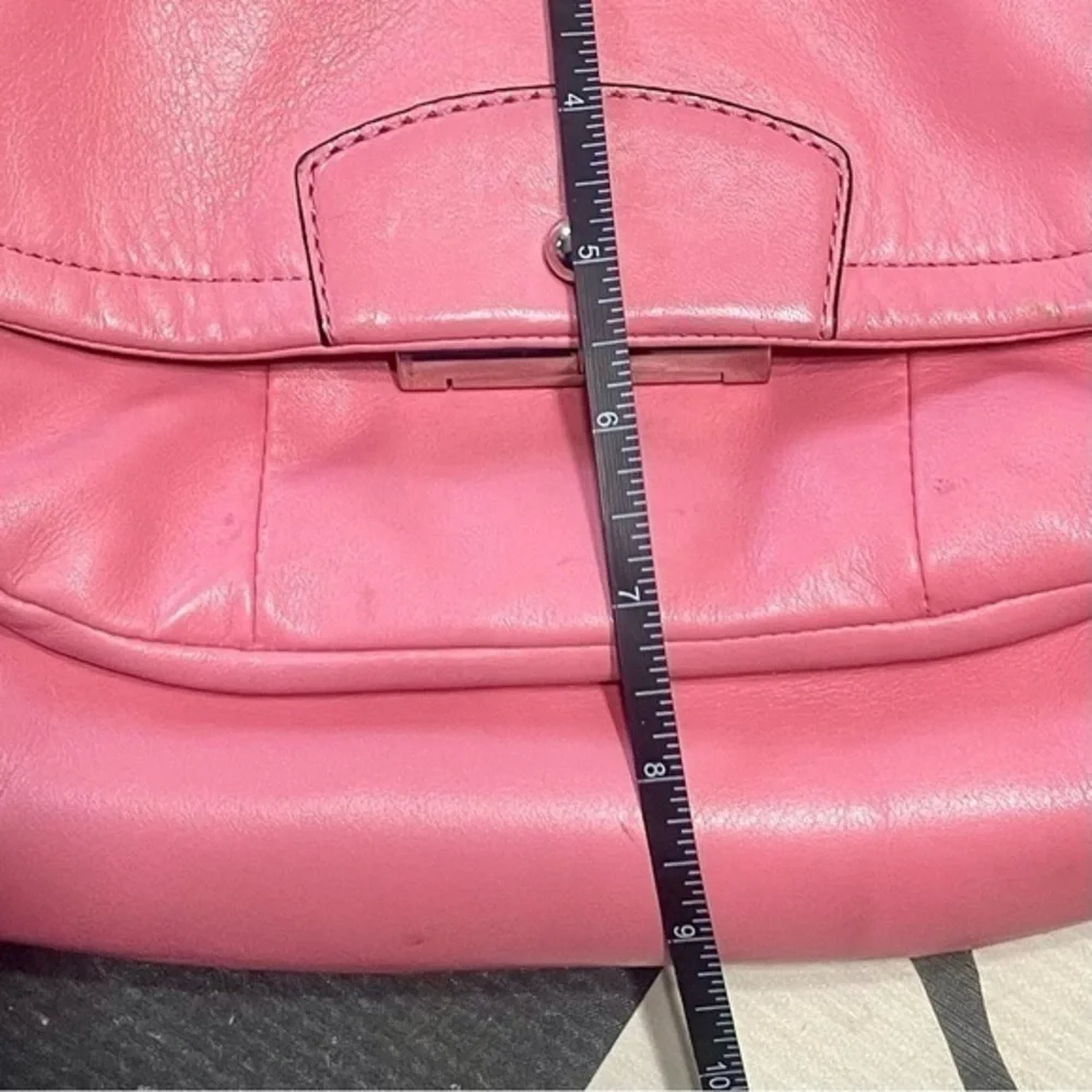 COACH KRISTIN LEATHER Rose/Silver LARGE HOBO F22309 $458 Retail